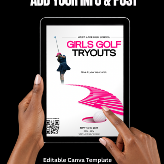 Girls Golf Tryout DIY Template